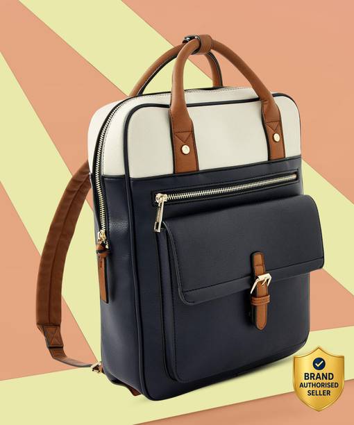 Large 40 L Backpack Women's Faux Leather Multi Color Harrie Backpack-Darks-Multi