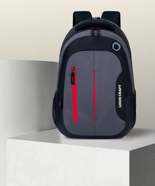 Medium 30 L Laptop Backpack Medium 30 L Laptop Backpack With USB Charging Port, Water Resistant (Grey)