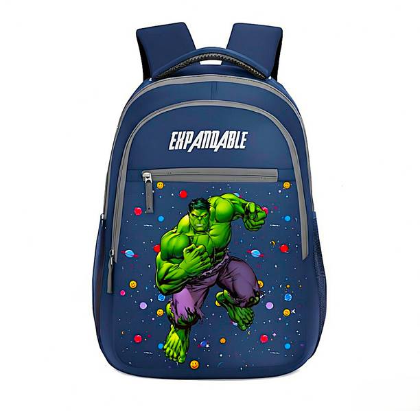 Expandable HULK Printed Premium school bag for kids | waterproof school bag for kids 18 L Backpack