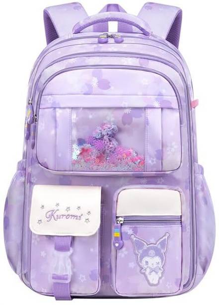 MAYCREATE Kuromi School Backpack for Girls Multi Layer Bag for Teens Travel Large Book Bag 26.5 L बैकपैक