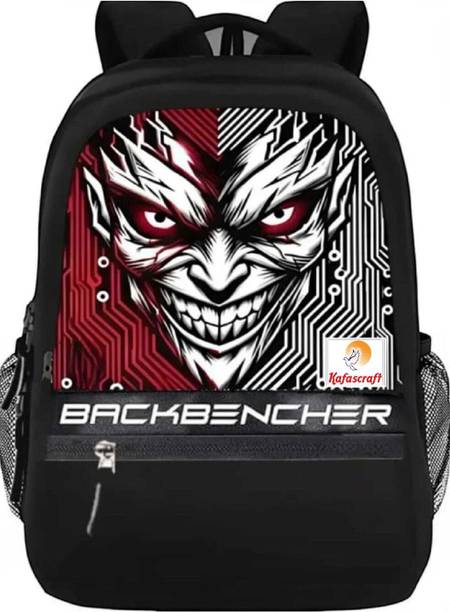 saracreation Devil Backbencher Printed School Backpack for Boys | Side Hidden Pocket 35 L बैकपैक