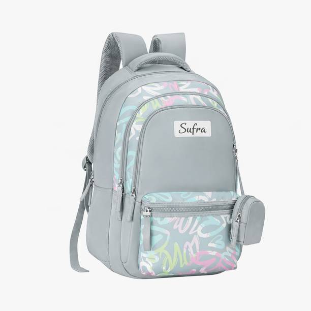 SUFRA waterproof & imported fabric used in our bags,this schoolbag size is 46CM height 36 L Backpack