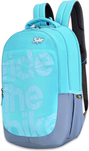 SKYBAGS Stash Blue 38L School Backpack for Boys and Girls with 3 Compartments - Kids 38 L Backpack