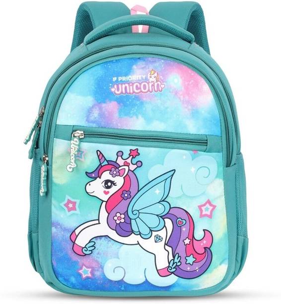 Priority 14 Inch Unicorn Printed Mint Green School 21 L Backpack