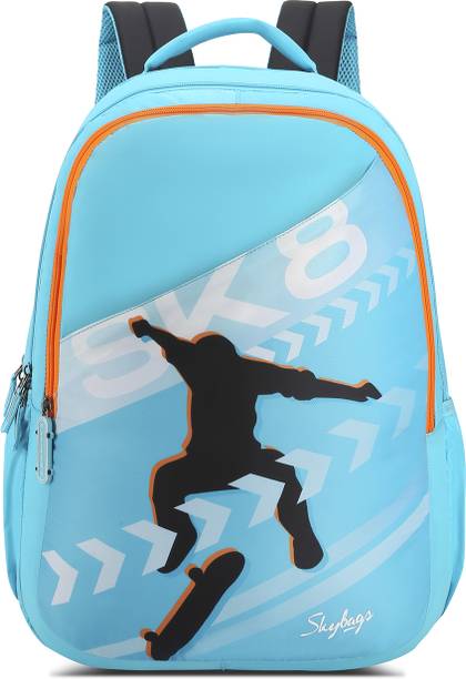 SKYBAGS Flow Casual Printed School Bag For Girls and Boys with Rain Cover 37.5 L Backpack