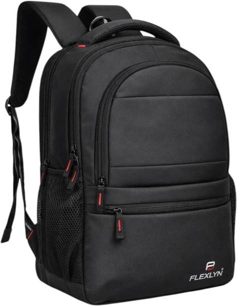 flexlyn Backpack for Men | College Bag | Office Travel Backpack | Waterproof Black Bag 36 L Laptop Backpack