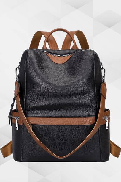 Spinsell Leather Backpacks For College And Office For Girls And Women 18 L Backpack