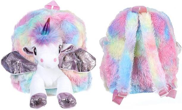 THE BLACK TECH Unicorn Mermaid Soft Bag for Kids,School multi Color 15 L Backpack