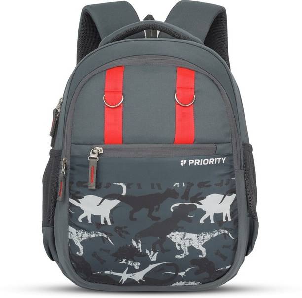 Priority 16 Inch Mischief 005 Grey Printed School 27 L Backpack
