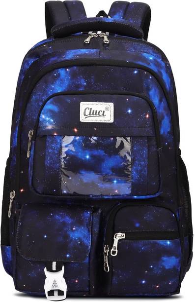 cluchi Galaxy Print Large Capacity School Travel Backpack 35 L Backpack