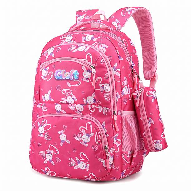 Gloft Girls Printed Backpack Bag Perfect for College & Schools 35 L Trolley Laptop Backpack