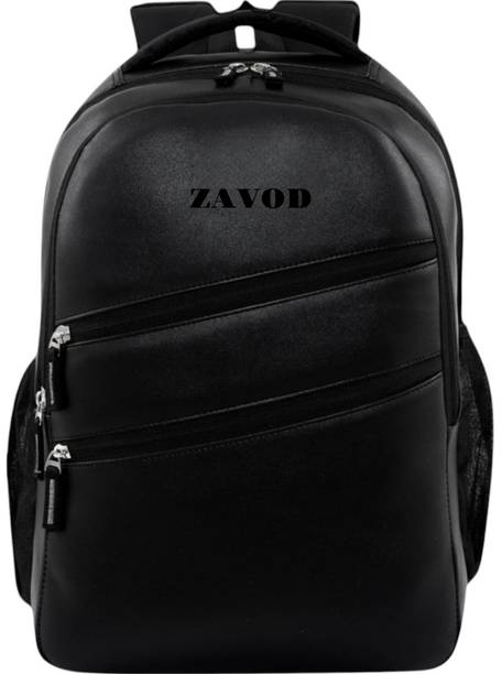 Zavod Premium Faux Leather Backpack | Office, College & Travel Bag for Men & Women 34 L Laptop Backpack