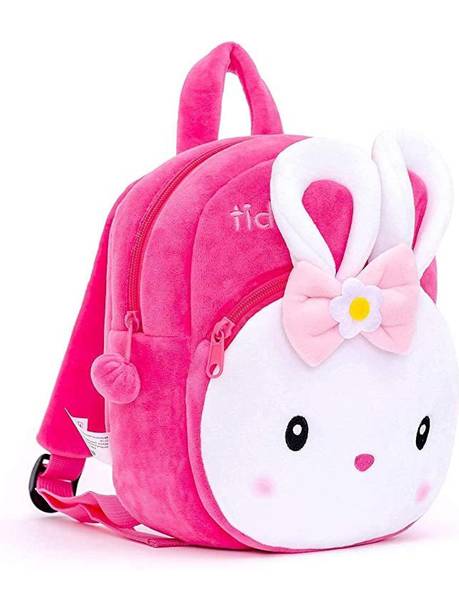 Safar Enterprises Kongi Rabbite School Bag Soft Plush Backpacks Baby 1 to 3 Age Boy,Girls Nursery 12 L Backpack