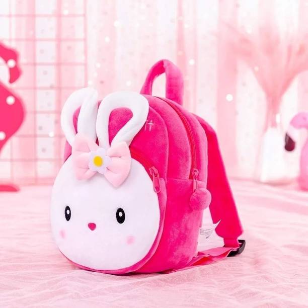 Hamza Store Kongi Rabbite Soft Plush Kids School Bag Baby Years 2 to 6 Boy,Girl Nursery(S4E) 12 L Backpack