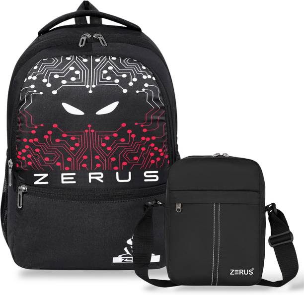 ZERUS Backpack and Sling Bag Combo for Men Boys Travel College School Use 32 L लैपटॉप बैकपैक