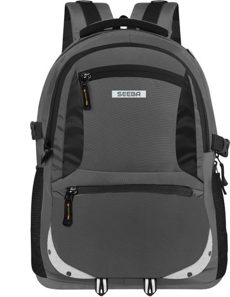 SEEBA Water Rasistant Fabric Spacy Unisex School Bag With Reflective Strip 37 L Laptop Backpack