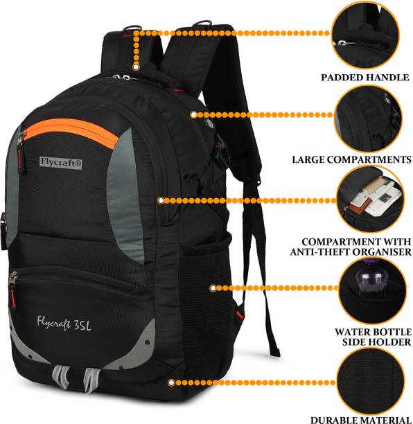 Flycraft simna.1381 orange spacy comfortable 5th to 10th class casual Waterproof School Bag