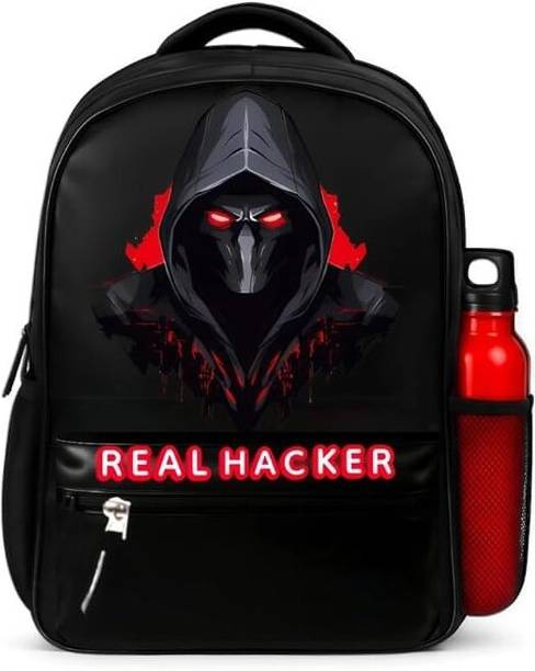 Prime Craft Real Hacker Printed Laptop Backpack for School, College & Travel 30 L Laptop Backpack