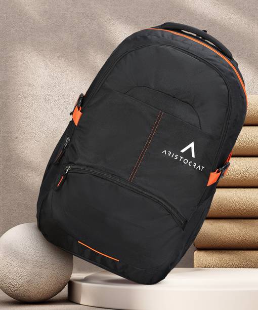 ARISTOCRAT Charge Laptop Backpack, 32L With Multiple Utility Pockets & Rain Cover - Black 32 L Laptop Backpack