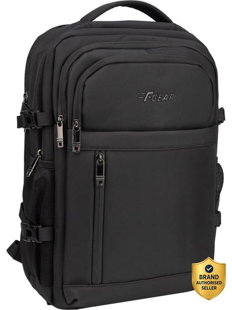 Medium 27 L Laptop Backpack Sydney Black with USB & Type-C Charging & Compression Straps