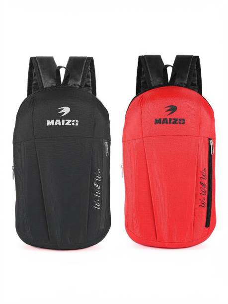 MAIZO Small / School Bag Combo of 2 - Black & Red 10 L Backpack