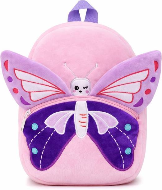 AURAFASHION Waterproof Kids School Bag Butterfly 3D Designer Soft (3 to 5 Year Kids) 10 L Backpack
