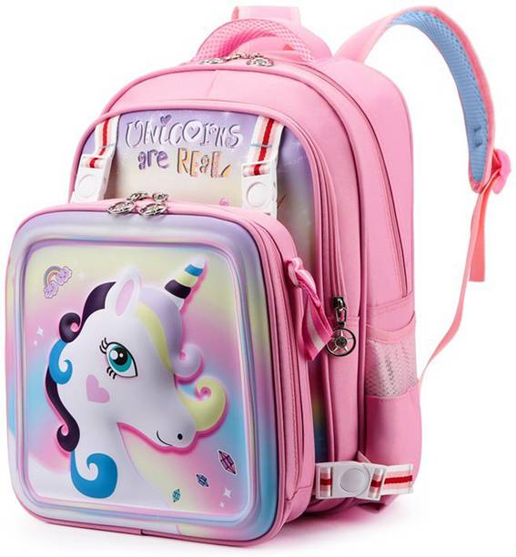 PALAY 2 in 1 Unicorn bag For Kids Backpack Messenger Bag 16'' School Backpack Cartoon 2 L Backpack