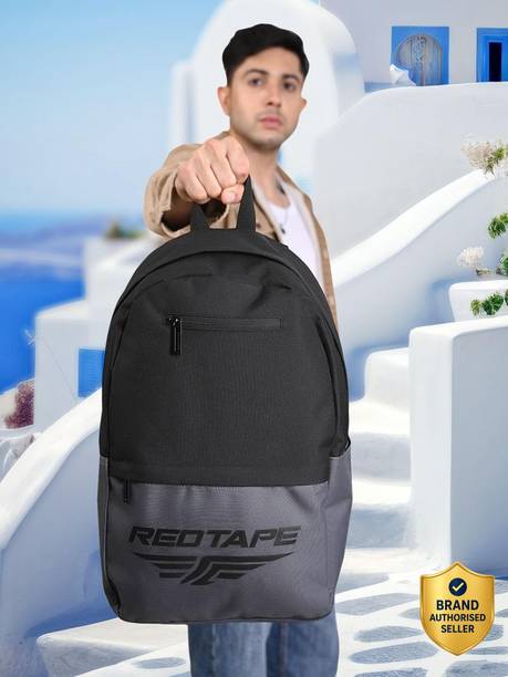 21.5 L Laptop Backpack Black Grey Boys & Unisex Polyester Backpack | School, College & Office Bag