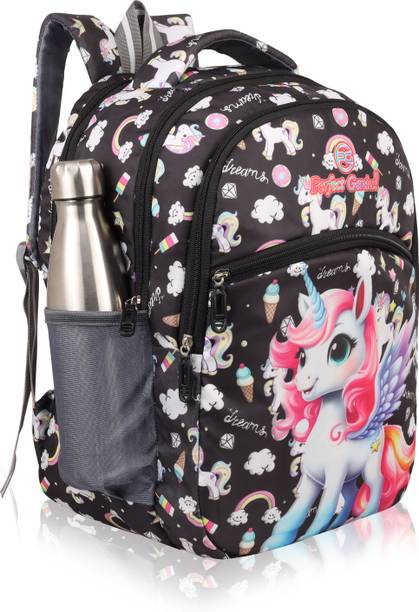 PERFECT GENIUS Unicorn Magic School Bag for Girls / Boys| Kids Backpack for 3-9 Years 24 L Backpack