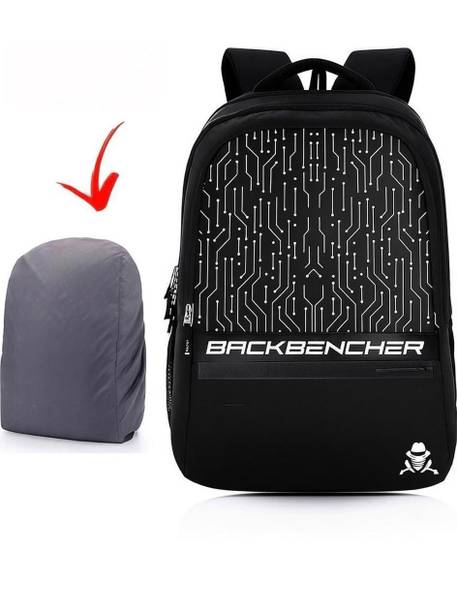 Medium 28 L Laptop Backpack HACKER Edition Bag with 2 Secret Pockets, Large Size Laptop Backpack, white