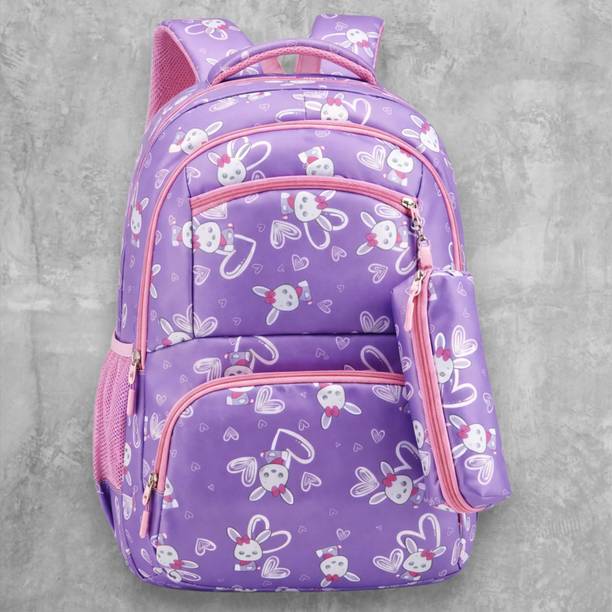 ust fashion Styilish 35ltr school &college bag for girls (PURPLE) 35 L बैकपैक