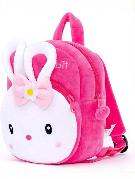 SS Enterprises Cute Kids Backpack Toddler Bag Plush Animal Cartoon Mini Travel Bag for Baby Girl Boy 1-6 Years (KONGGI Rabbit) 10 L Backpack