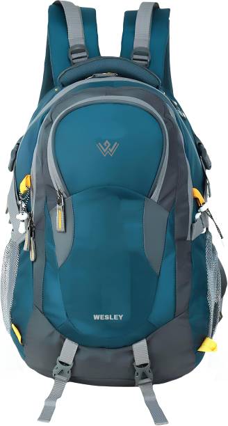 WESLEY Unisex Travel Rucksack hiking laptop bag fits upto 17.3 inch with Raincover and internal organiser backpack Rucksack College bag 45 L Laptop Backpack 45 L Laptop Backpack