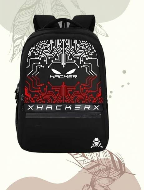 Organo Craft HACKER Stylish Printed Bag for Boys | School & College Bag with Padded Straps 45 L Laptop Backpack