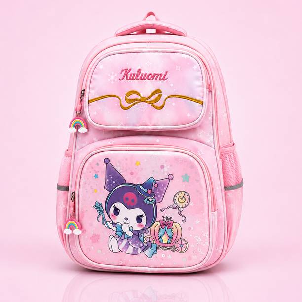 Sageware Kuromi School bag for Girls|Waterproof Backpack pink 6 To 10 years 25 L बैकपैक