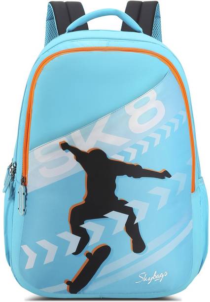 SKYBAGS Flow Casual Printed School Bag For Girls and Boys with Rain Cover 37.5 L Backpack