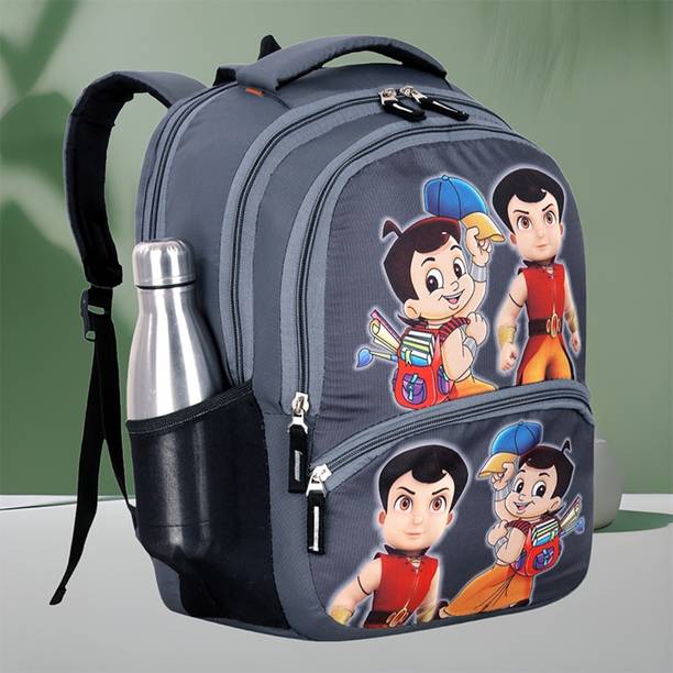ZERUS Chhota Bheem Cartoon Print Kids School Backpack Boys Girls Bag 4 Compartment 21 L Backpack