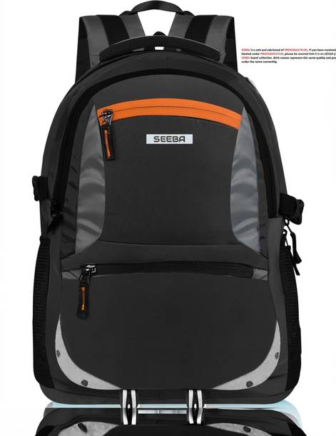 SEEBA Waterproof Febric Spacy Unisex School Bag With Reflective Strip 37 L Laptop Backpack