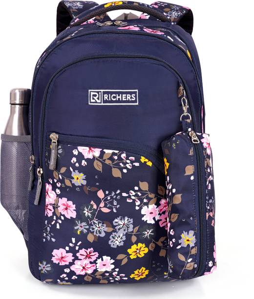 Richer Large 36 L Laptop Erin Laptop Backpack for Women, 4 compartments, (BLACK ) 36 L लैपटॉप बैकपैक