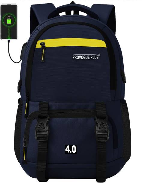 PROVOGUE PLUS Water Rasistant Fabric DISCOVERY 4.0 Unisex School College Bag With USB PORT 40 L Laptop Backpack