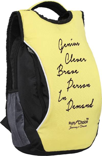 RIGHT CHOICE New (2226) black yellow stylish tuff quality college school casual bag boy & g 5 L Backpack