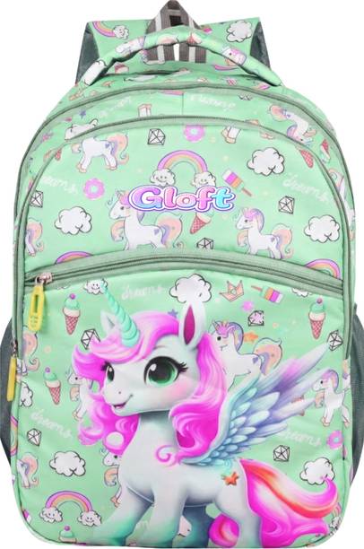 Gloft trending-Girl's Medium - Waterproof School Backpack Cartoon Bag for 4–9 Years 35 L Laptop Backpack