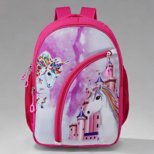 AM Creation SchoolPro Unisex cartoon Backpack bag for Girls & Boys for 4-8 Years वाटरप्रूफ