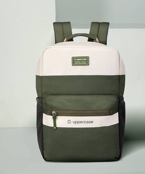 Uppercase Vegan Leather 15'' , Rainproof Zippers Dark 17 L Laptop Backpack