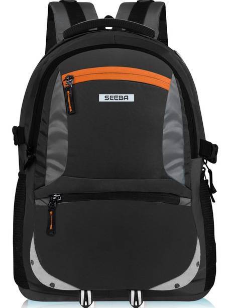 SEEBA Water Rasistant Fabric Spacy Unisex School Bag With Reflective Strip 37 L Laptop Backpack