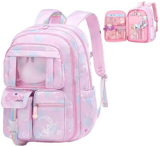 TREXEE School Bag for Girls 7-12 Years Old Cartoon Large Waterproof Backpack Waterproof Backpack
