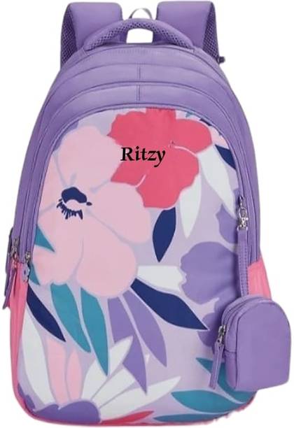 RITZY 40 L GIRLS AND WOMEN Backpack FOR SCHOOL COLLEGE TRAVEL BACKPACK22(pink purple) 40 L Backpack