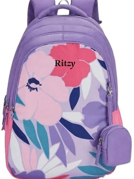 RITZY 40 L GIRLS AND WOMEN Backpack FOR SCHOOL COLLEGE TRAVEL BACKPACK22(pink purple) 40 L Backpack