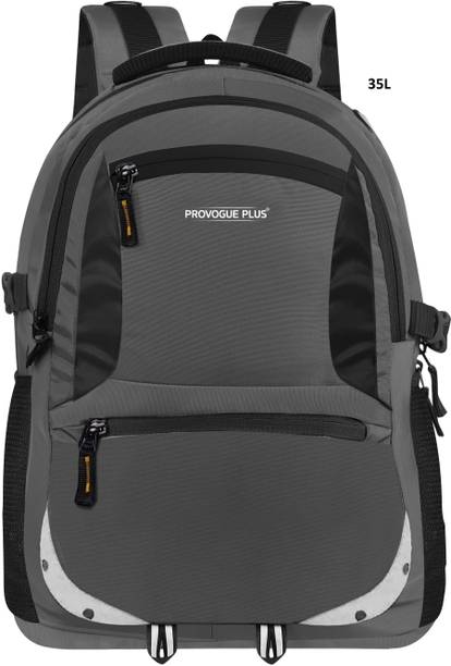 PROVOGUE PLUS Water Rasistant Fabric Spacy Unisex School Bag With Reflective Strip 35 L Laptop Backpack