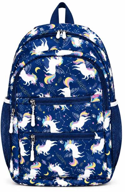 VALCRAFT CARRY Unicorn Print Girls School Backpack, 15L Polyester Pack of 01 15 L Backpack